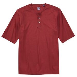 Westport NWT Men’s No-Tuck LustreTech Stretch Cotton Short Sleeve Henley Shirt